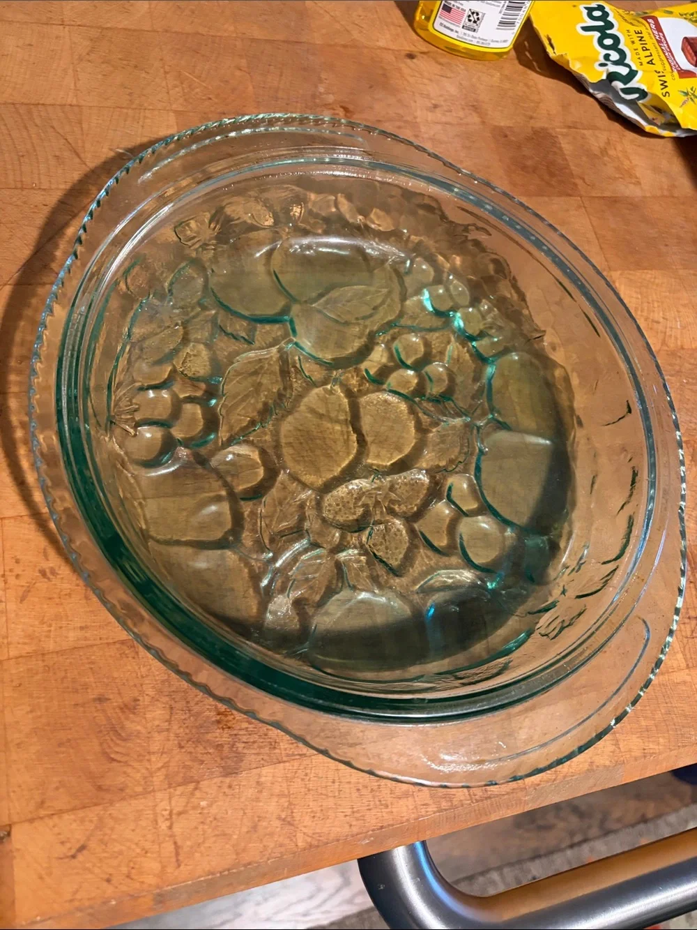 Vintage Libbey Orchard Fruit Casserole Dish